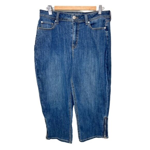 PENNINGTON’S Curvy Fit, Straight-Leg Blue Denim Capri - In Every Story Size 14 - Picture 4 of 12